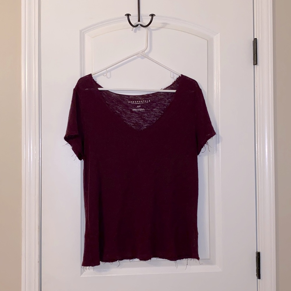 Burgundy Aeropostale loose top